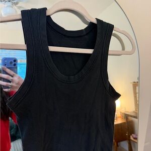 Black Ribbed Brandy Melville Tank Top